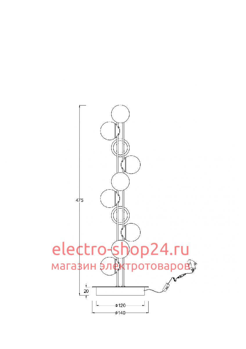 Настольная лампа Maytoni Tessara MOD081TL-L14G3K MOD081TL-L14G3K - магазин электротехники Electroshop