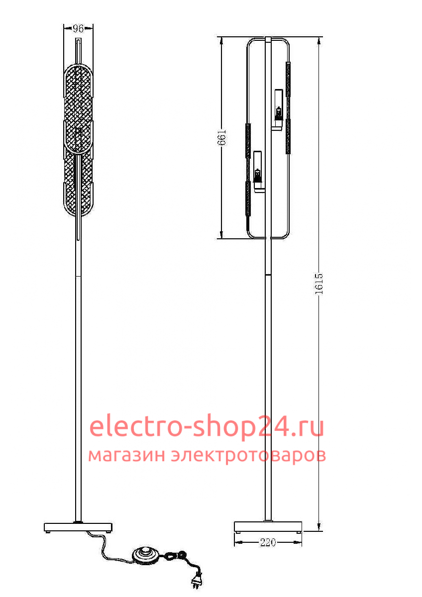 Торшер Maytoni Marmo MOD099FL-02G MOD099FL-02G - магазин электротехники Electroshop