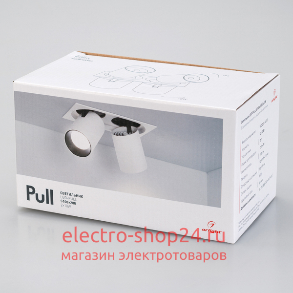 Встраиваемый спот Arlight LTD-Pull-S110x210-2x10W Day4000 031361 031361 - магазин электротехники Electroshop