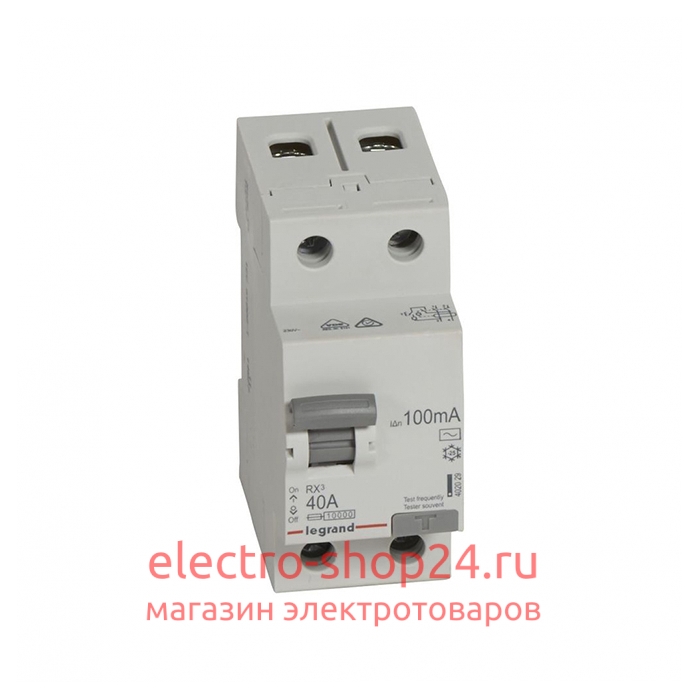 УЗО Legrand 402029 ВДТ RX3 100ма 40А 2п АС - магазин электротехники Electroshop