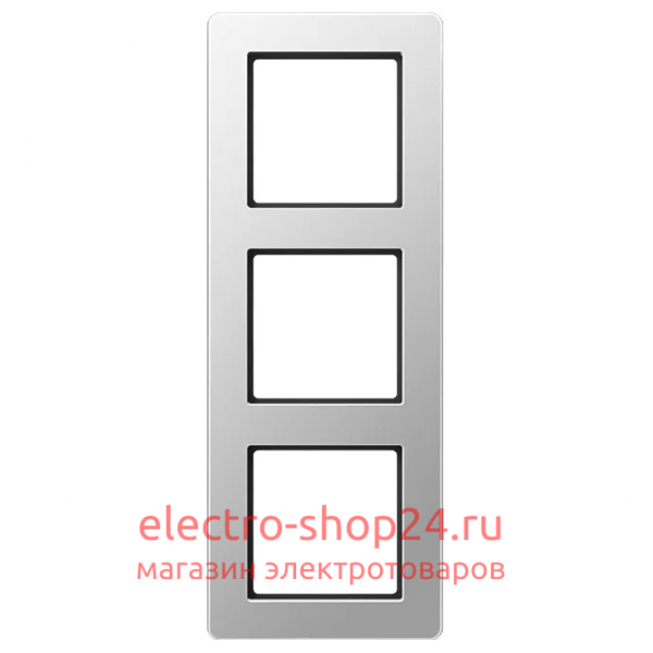 Рамка 3-ая Jung A flow Алюминий AF583BFAL AF583BFAL - магазин электротехники Electroshop