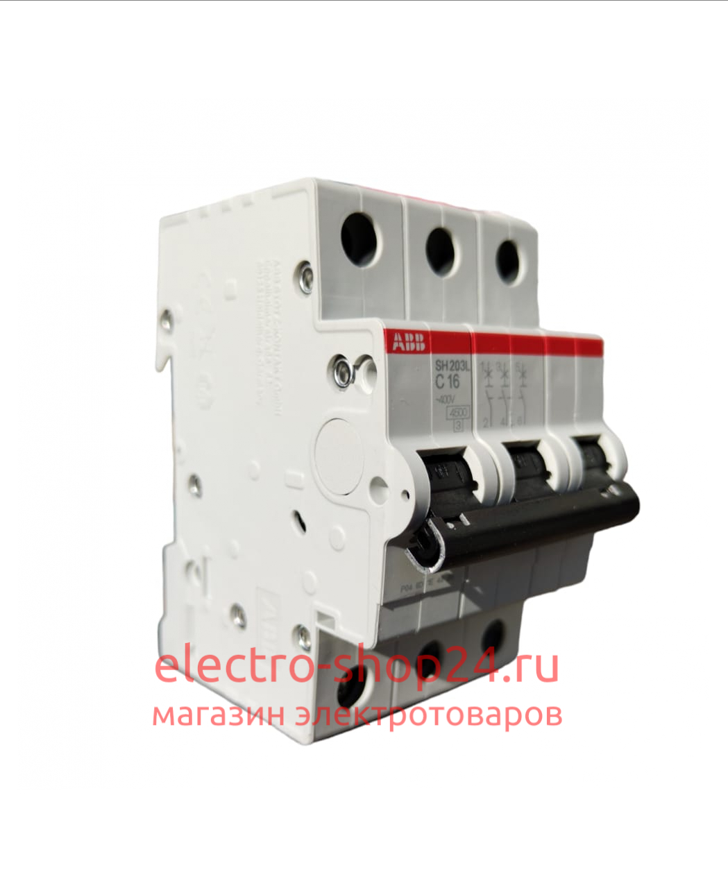 SH203L C16 Автоматический выключатель 3-полюсный 16А 4,5кА (хар-ка C) ABB 2CDS243001R0164 2CDS243001R0164 - магазин электротехники Electroshop