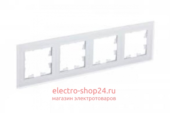 Рамка Schneider Electric AtlasDesign Nature 4 поста, матовое стекло белый ATN330104 - магазин электротехники Electroshop