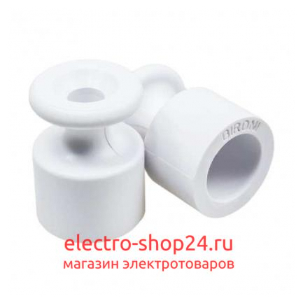 Изолятор Ришелье Bironi пластиковый белый (100 штук в упаковке) R1-551-21-100 R1-551-21-100 - магазин электротехники Electroshop