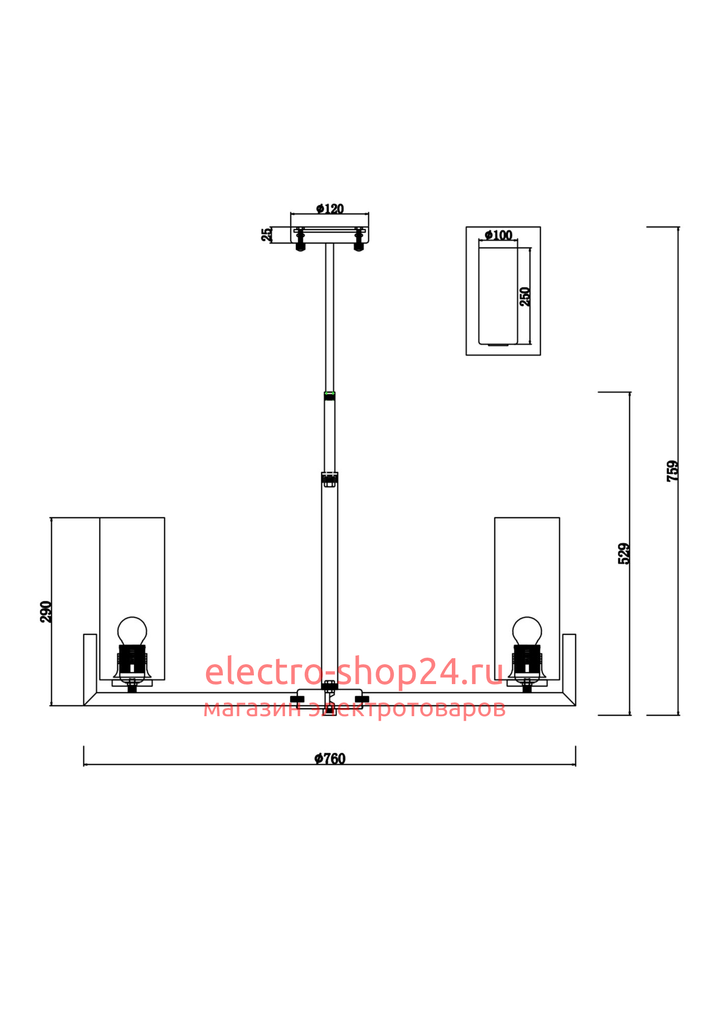 Люстра на штанге Maytoni Fortano MOD089PL-08BS MOD089PL-08BS - магазин электротехники Electroshop