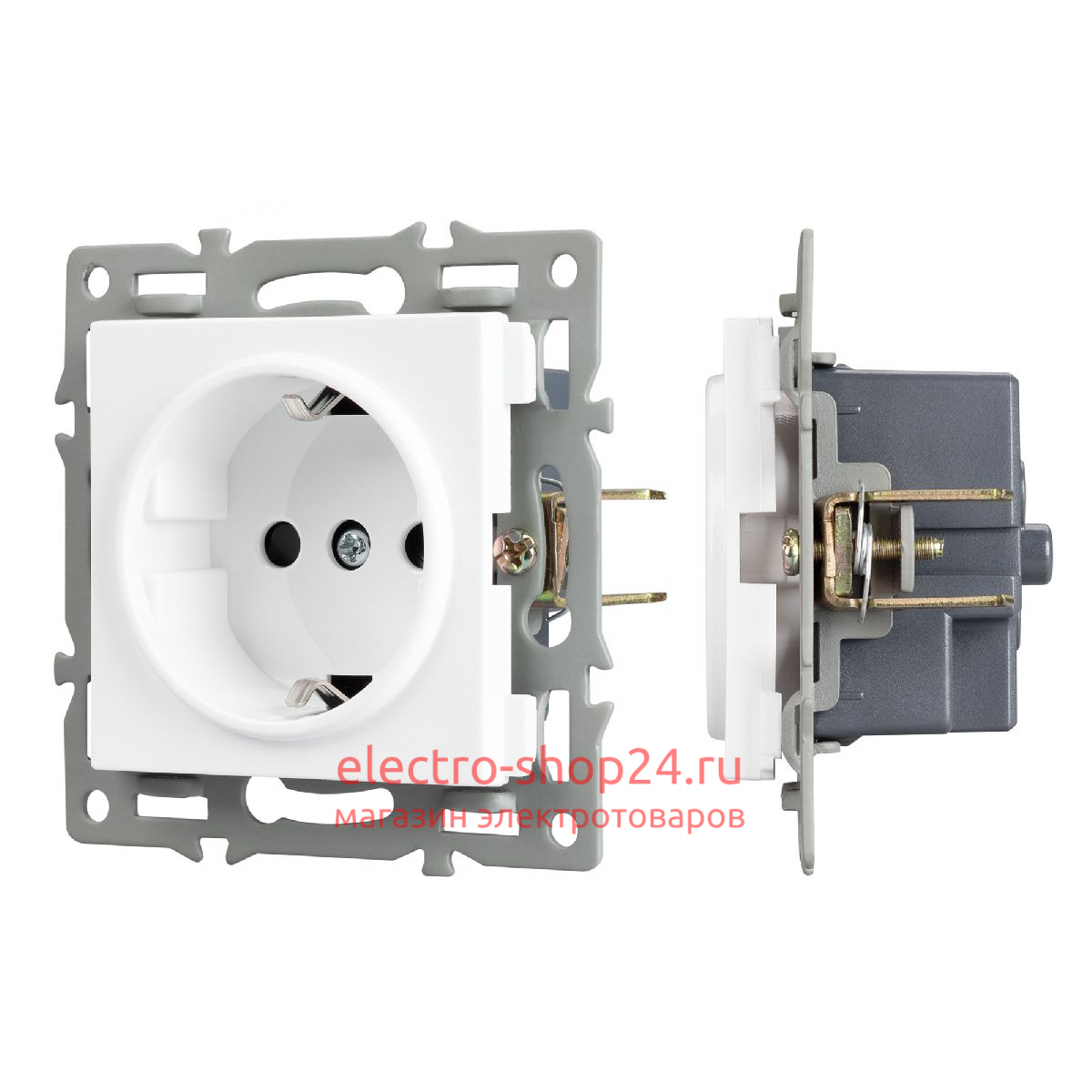 Механизм электрической розетки Arlight SCT-MEU1-PL-WH (250V, 16A) 043730 043730 - магазин электротехники Electroshop