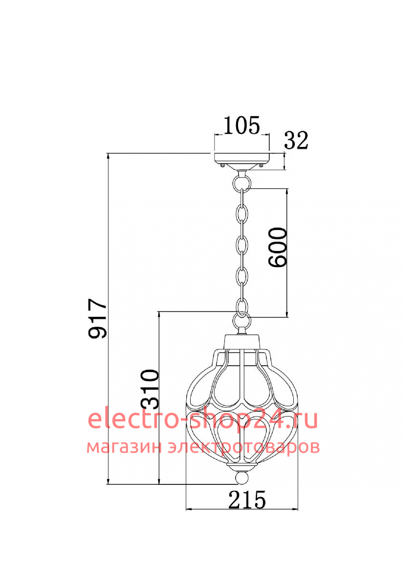 Уличный подвесной светильник Maytoni Via O024PL-01G O024PL-01G - магазин электротехники Electroshop