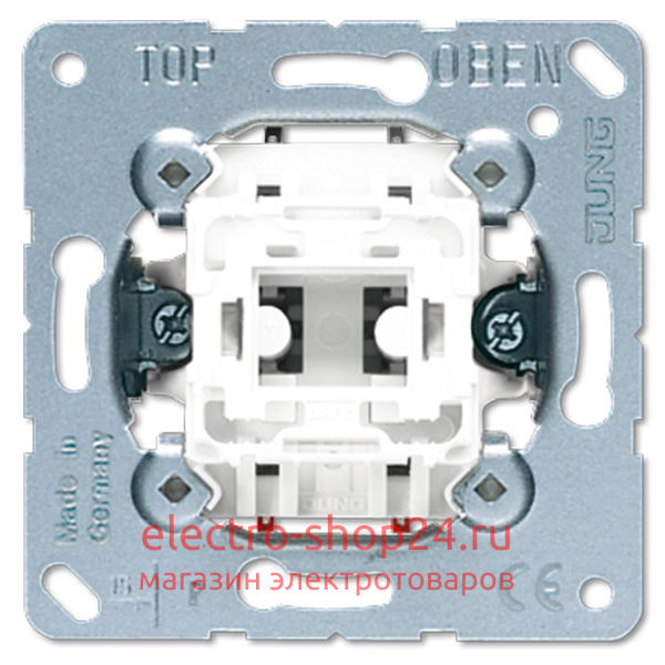 Выключатель кнопочный 1-клавишный 2-х полюсный 10а Jung механизм 532U 532U - магазин электротехники Electroshop