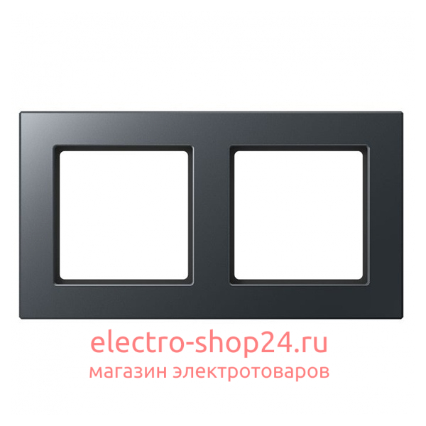 Рамка 2-ая Jung A Creation Антрацит матовый AC582BFANM AC582BFANM - магазин электротехники Electroshop