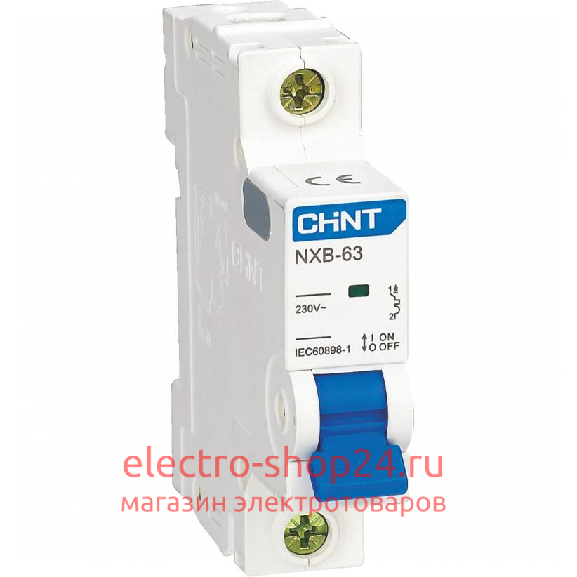 Автоматический выключатель NXB-63 1P 40А 6kA х-ка B (R) CHINT 814044 814044 - магазин электротехники Electroshop