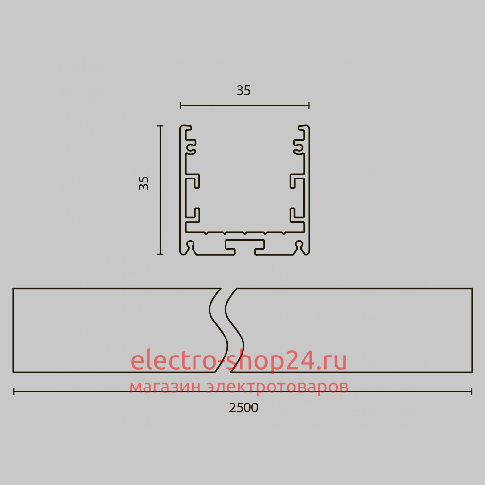 Радиусный профиль Maytoni Led strip ALM-3535R-B-D-2.5M ALM-3535R-B-D-2.5M - магазин электротехники Electroshop