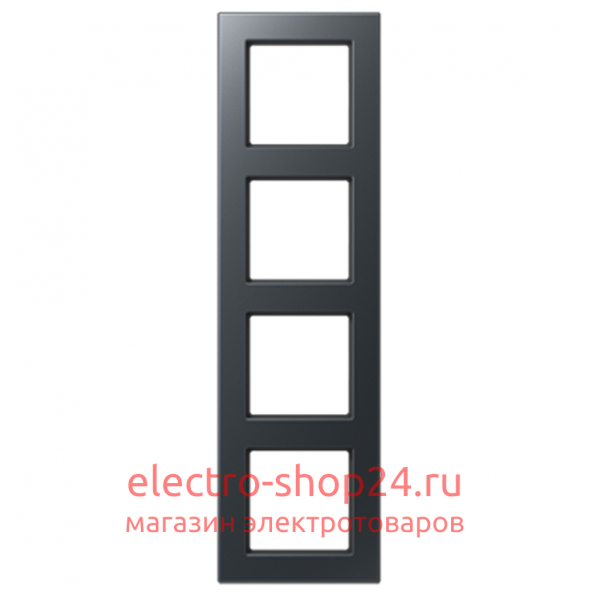 Рамка 4-ая Jung A550 Матовый антрацит A5584BFANM A5584BFANM - магазин электротехники Electroshop