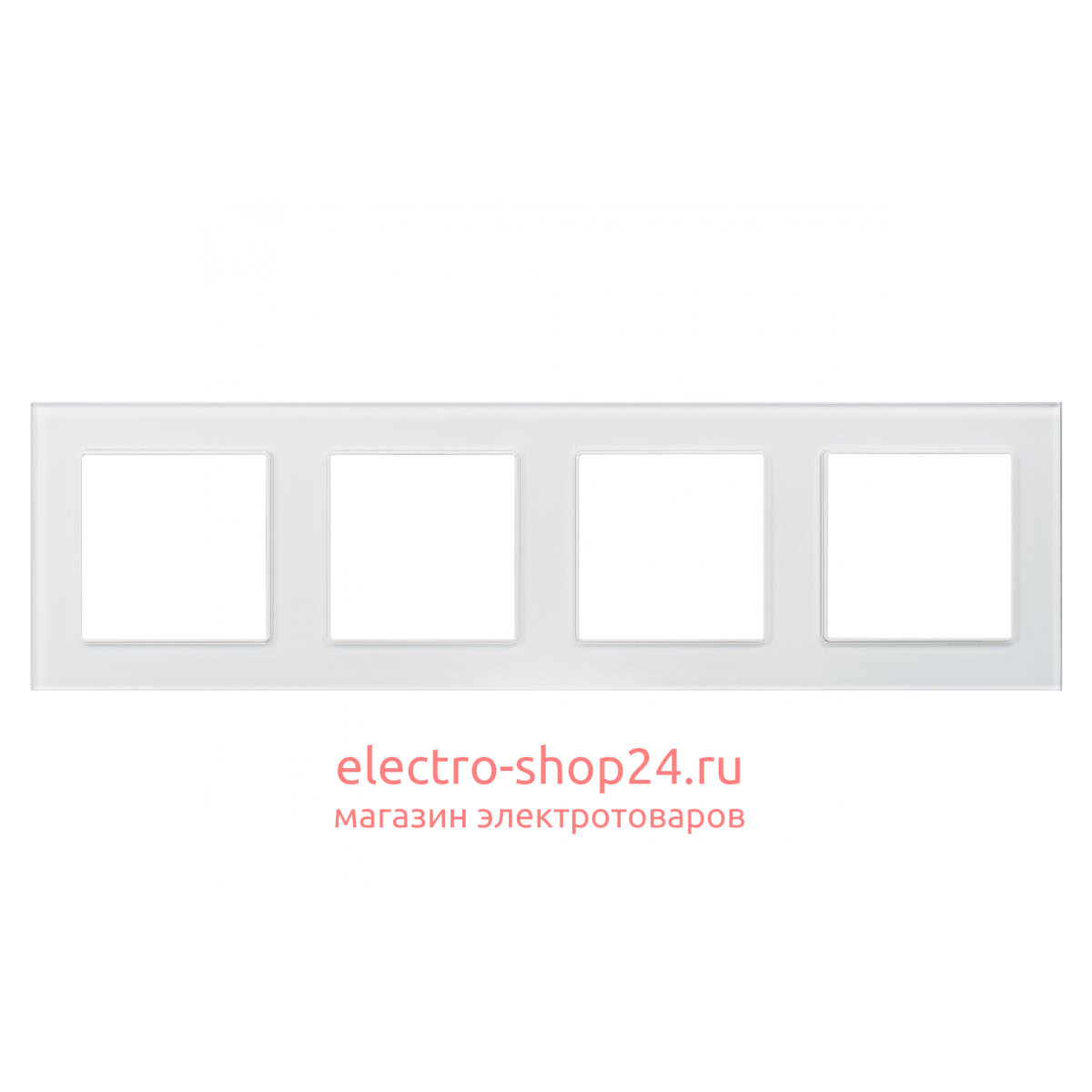 Рамка четырехместная Arlight FRM-GLARE-GS-4-WH 043802 043802 - магазин электротехники Electroshop