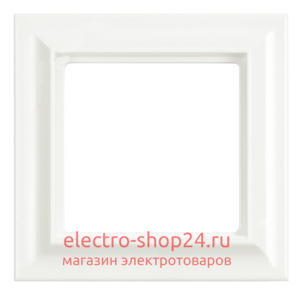 Рамка 1-ая для вертикальной и горизонтальной установки Jung ECO Profi Standart белый EPS481WW EPS481WW - магазин электротехники Electroshop
