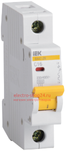 Автоматический выключатель ВА47-29 1Р 63А 4,5кА характеристика С ИЭК (автомат) - магазин электротехники Electroshop