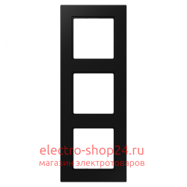 Рамка 3-ая Jung A550 Матовый черный A5583BFSWM A5583BFSWM - магазин электротехники Electroshop