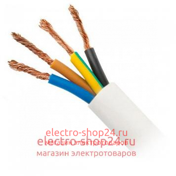 Провод соединительный ПВС 4х10 гибкий белый ГОСТ Конкорд п9662 - магазин электротехники Electroshop