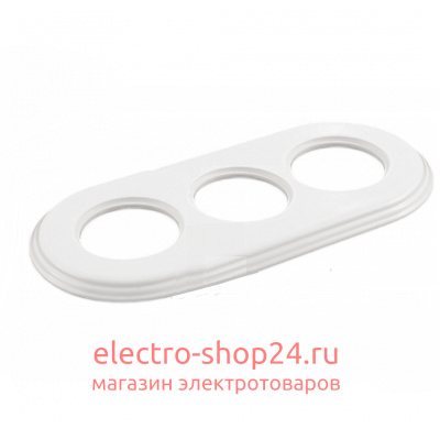 Рамка 3-я Bironi Лизетта керамика белый BF2-630-01 - магазин электротехники Electroshop