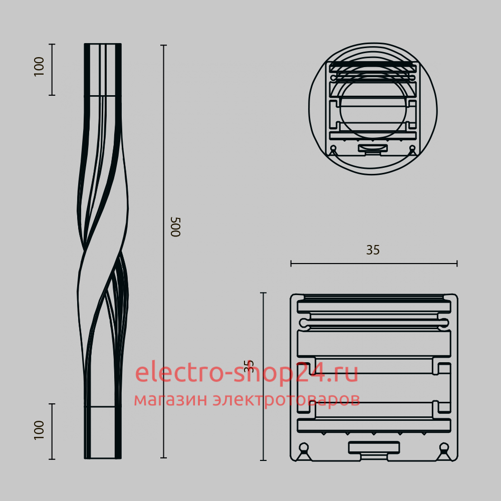 Радиусный профиль Maytoni Led strip ALM-3535R-B-T-180°-0.5M ALM-3535R-B-T-180°-0.5M - магазин электротехники Electroshop