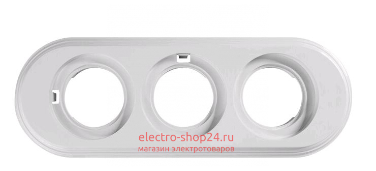 Рамка 3-я Bironi Лизетта пластик белый BF1-630-21 - магазин электротехники Electroshop
