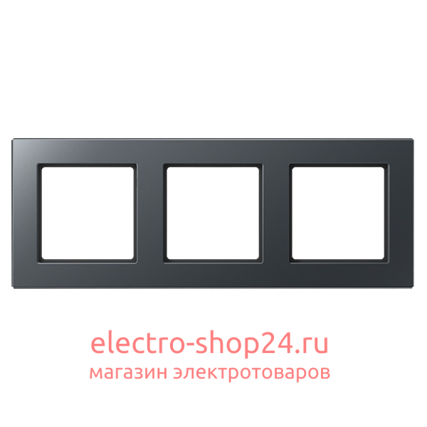 Рамка 3-ая Jung A Creation Антрацит матовый AC583BFANM AC583BFANM - магазин электротехники Electroshop