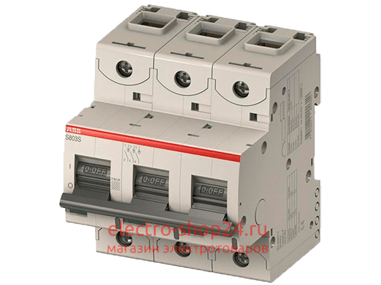 S803C C100 Автоматический выключатель 3-полюсный 100А 25кА (хар-ка C) ABB 2CCS883001R0824 2CCS883001R0824 - магазин электротехники Electroshop