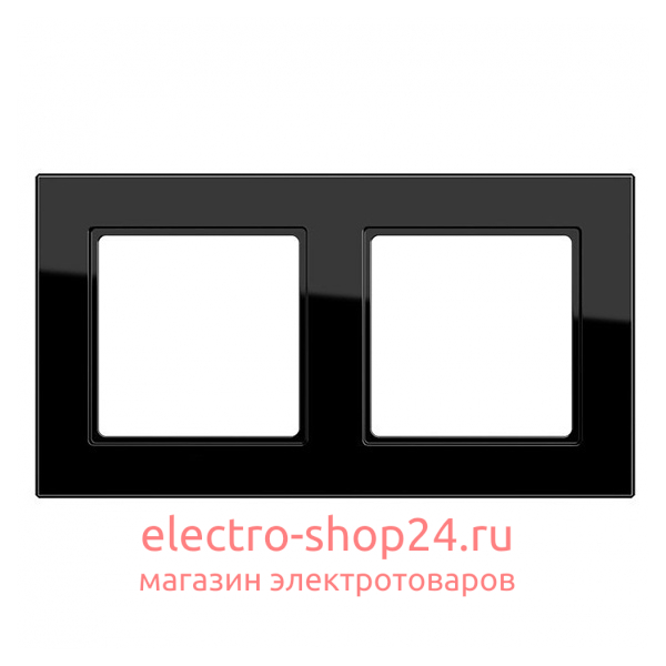 Рамка 2-ая Jung A Creation Черный AC582SW AC582SW - магазин электротехники Electroshop