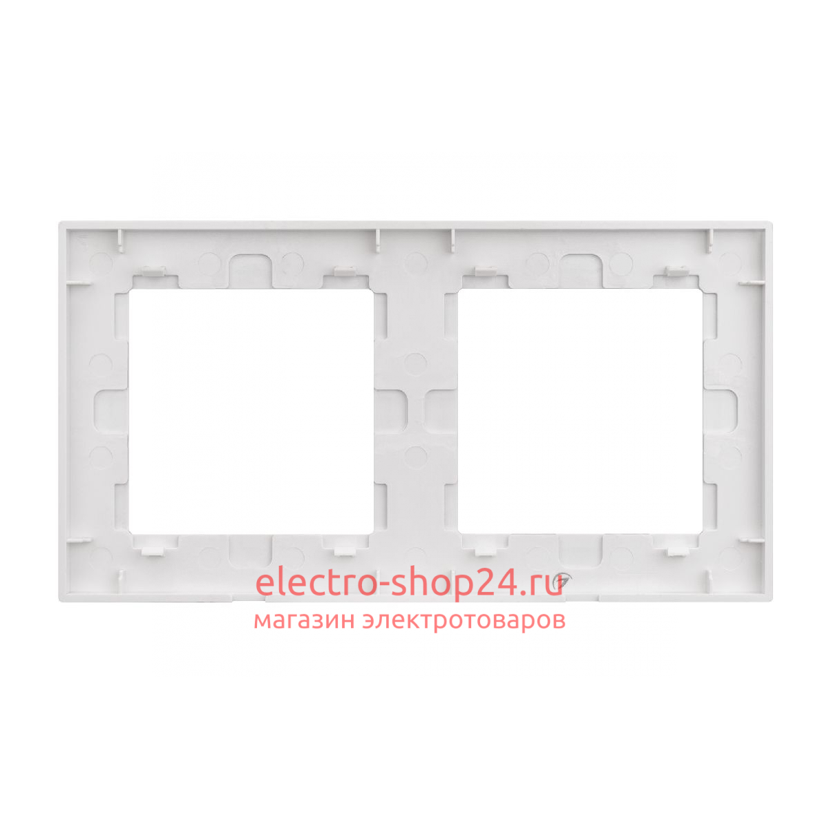 Рамка двухместная Arlight FRM-GLARE-GS-2-WH 043796 043796 - магазин электротехники Electroshop