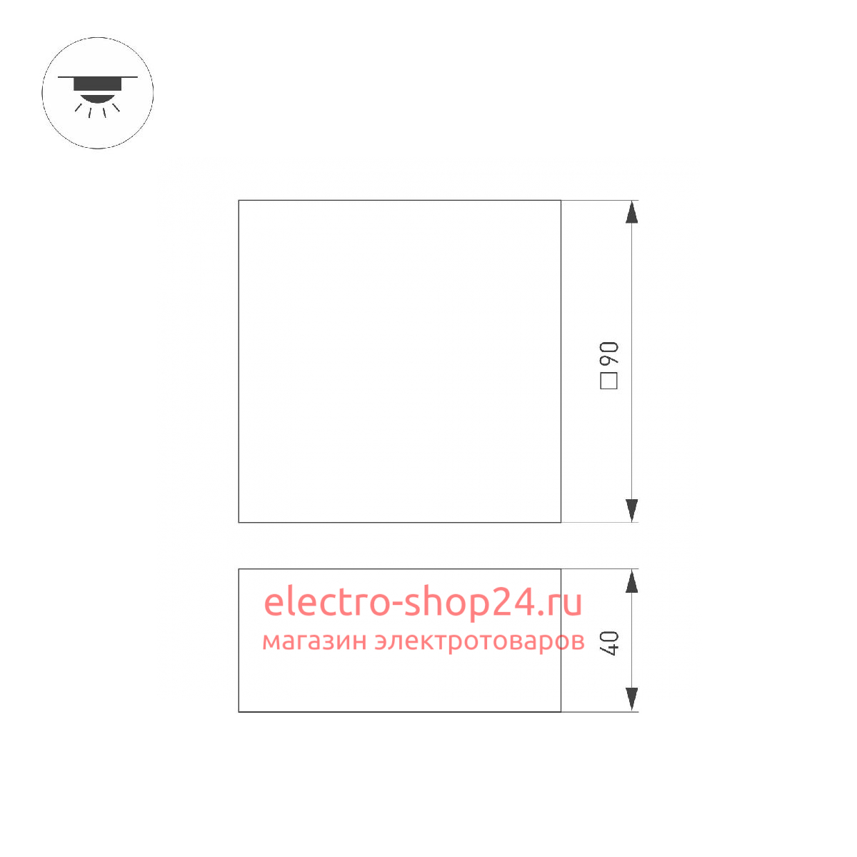 Встраиваемый светильник Arlight DL-GRIGLIATO-S90x90-12W Day4000 (BK, 90 deg, 230V) 038336(1) 038336(1) - магазин электротехники Electroshop