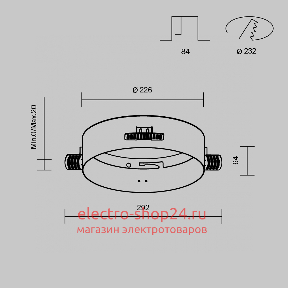 Аксессуар для встраиваемого светильника Maytoni Downlight DLA032-TRS24-W DLA032-TRS24-W - магазин электротехники Electroshop