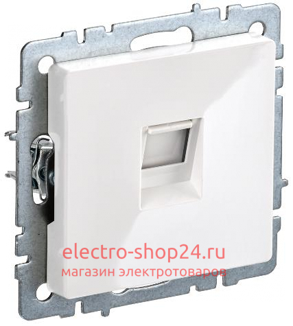 Розетка телефонная RJ11 IEK BRITE РТ10-БрБ белый BR-T10-K01 BR-T10-K01 - магазин электротехники Electroshop