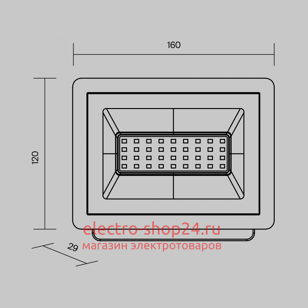 Прожектор Maytoni Flood FL001-L30B6K FL001-L30B6K - магазин электротехники Electroshop