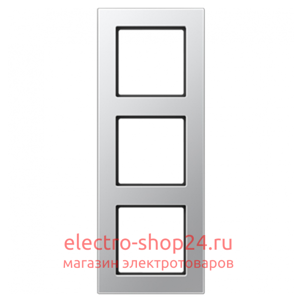 Рамка 3-ая Jung A550 Алюминий A5583BFAL A5583BFAL - магазин электротехники Electroshop