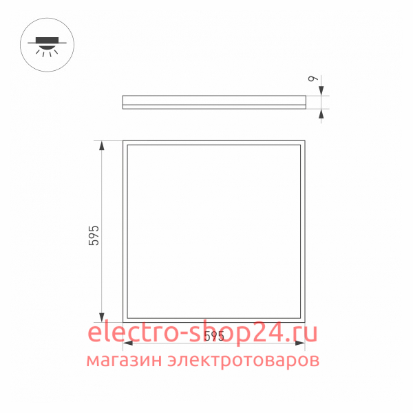 Светодиодная панель Arlight DL-Intenso-S600x600-40W Day4000 032791 032791 - магазин электротехники Electroshop