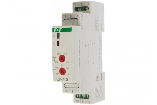 Реле контроля напряжения F&F CP-710 150-300В 16А 1NO/NC встроенный таймер EA04.009.001 EA04.009.001 - магазин электротехники Electroshop