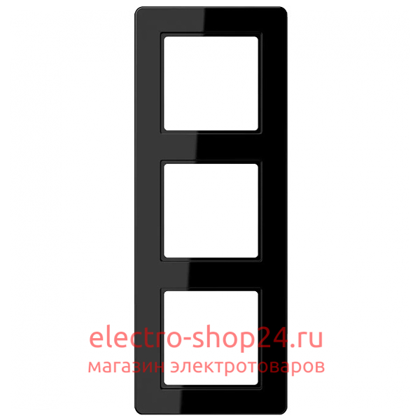 Рамка 3-ая Jung A flow Черный AF583BFSW AF583BFSW - магазин электротехники Electroshop