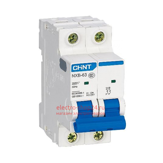 Автоматический выключатель NXB-63S 2P 1А 4.5kA х-ка C (R) CHINT (автомат) 296782 296782 - магазин электротехники Electroshop
