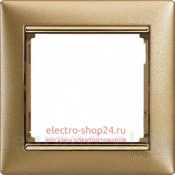 Рамка Legrand Valena 1 пост матовое золото/золотой штрих  770301 770301 - магазин электротехники Electroshop