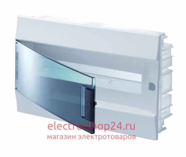 Бокс в нишу ABB Mistral41 на 18 модулей прозрачная дверь c клеммным блоком (1SPE007717F9996) - магазин электротехники Electroshop