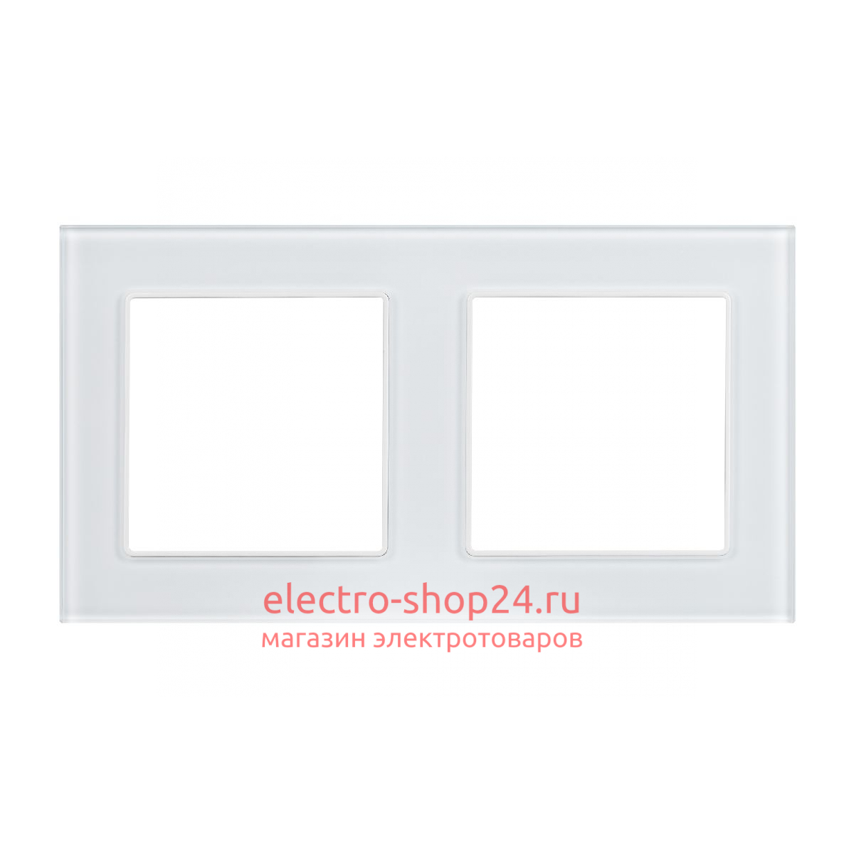 Рамка двухместная Arlight FRM-GLARE-GS-2-WH 043796 043796 - магазин электротехники Electroshop