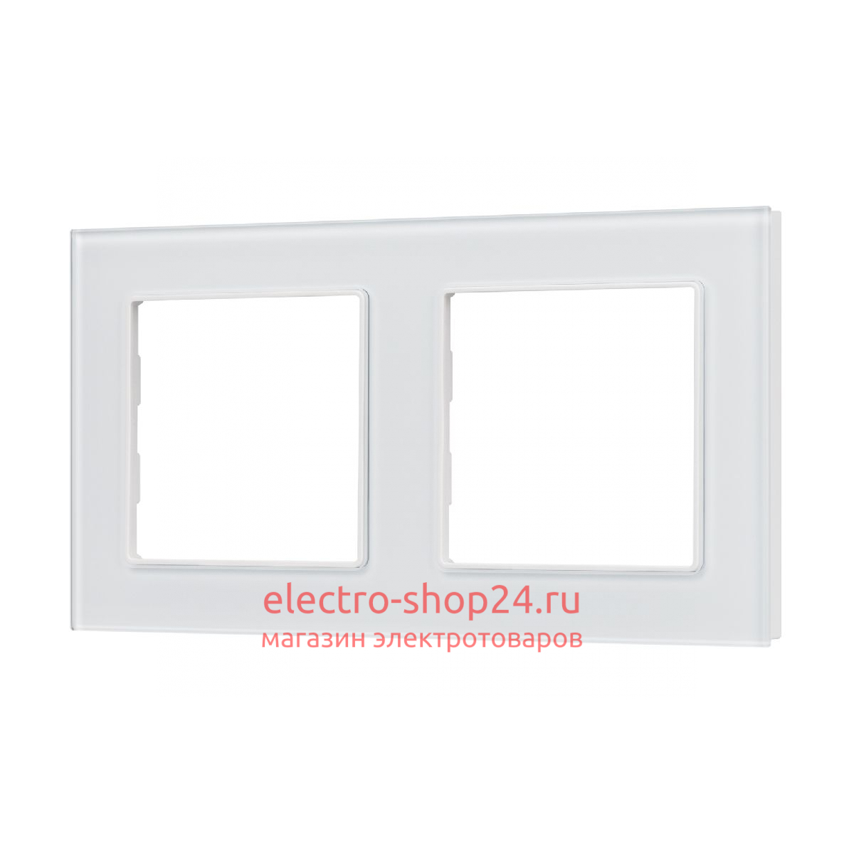 Рамка двухместная Arlight FRM-GLARE-GS-2-WH 043796 043796 - магазин электротехники Electroshop