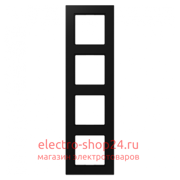 Рамка 4-ая Jung A550 Матовый черный A5584BFSWM A5584BFSWM - магазин электротехники Electroshop