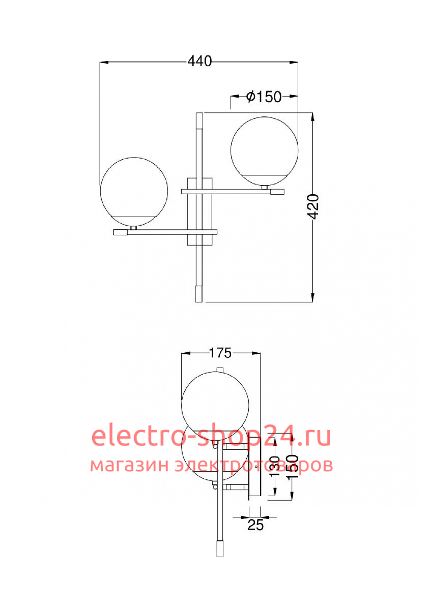 Бра Maytoni Nostalgia MOD050WL-02G MOD050WL-02G - магазин электротехники Electroshop