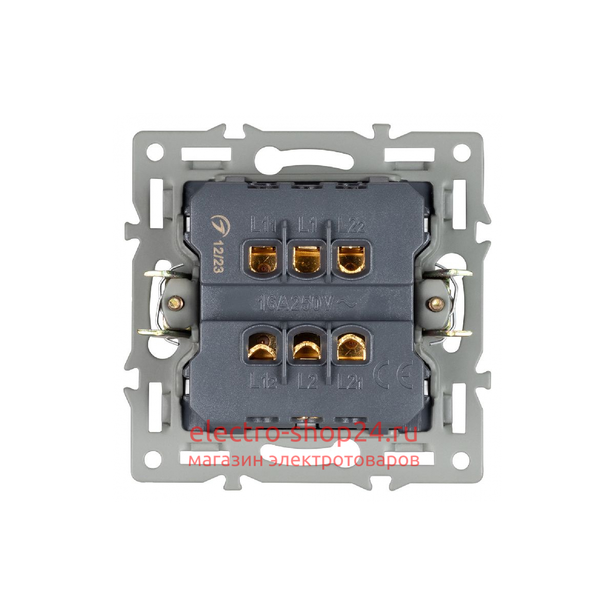 Механизм выключателя одноклавишный перекрестный  Arlight SWT-MKX1-PL-WH (250V, 16A) 043718 043718 - магазин электротехники Electroshop