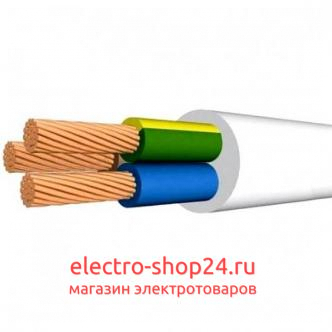 Провод соединительный ПВС 3х4 гибкий белый ГОСТ Конкорд (100м) п9655 - магазин электротехники Electroshop