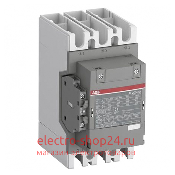 Контактор ABB AF205-30-11-13 205А AC3 катушка 100-250В AC/DC 110кВт 205А АС-3 1SFL527002R1311 1SFL527002R1311 - магазин электротехники Electroshop