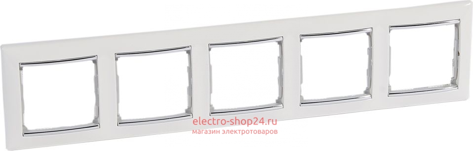 Рамка Legrand Valena 5 постов белый/кристалл (774465) - магазин электротехники Electroshop