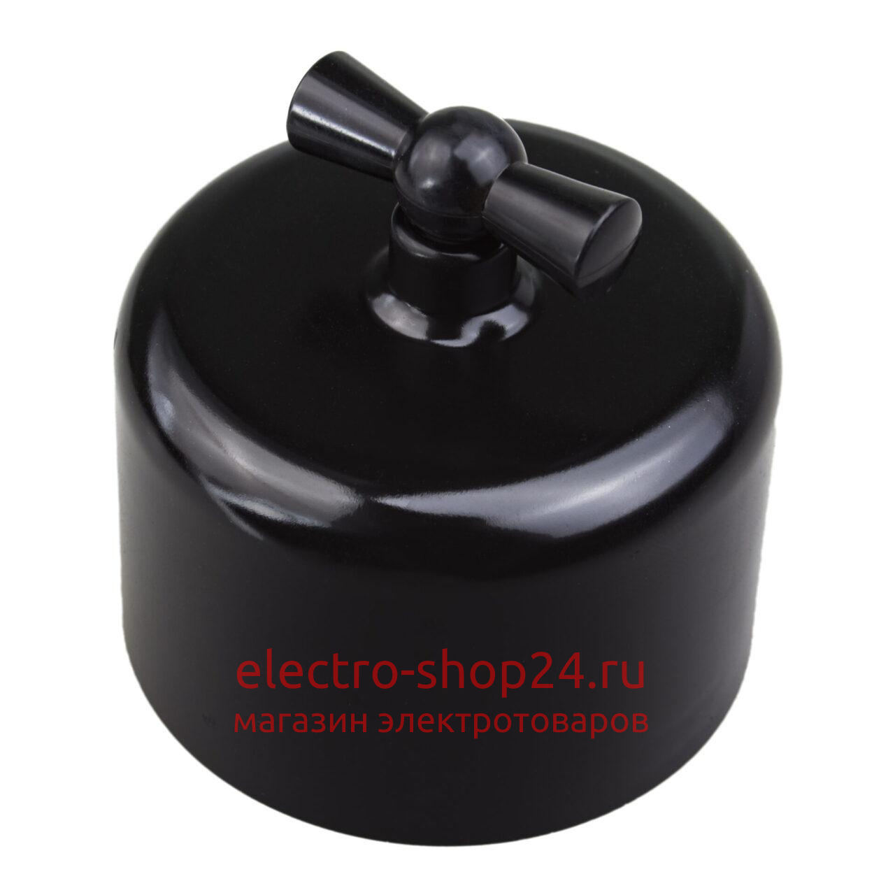 Выключатель 1-клавишный Bironi Ришелье, пластик черный R1-210-23 R1-210-23 - магазин электротехники Electroshop
