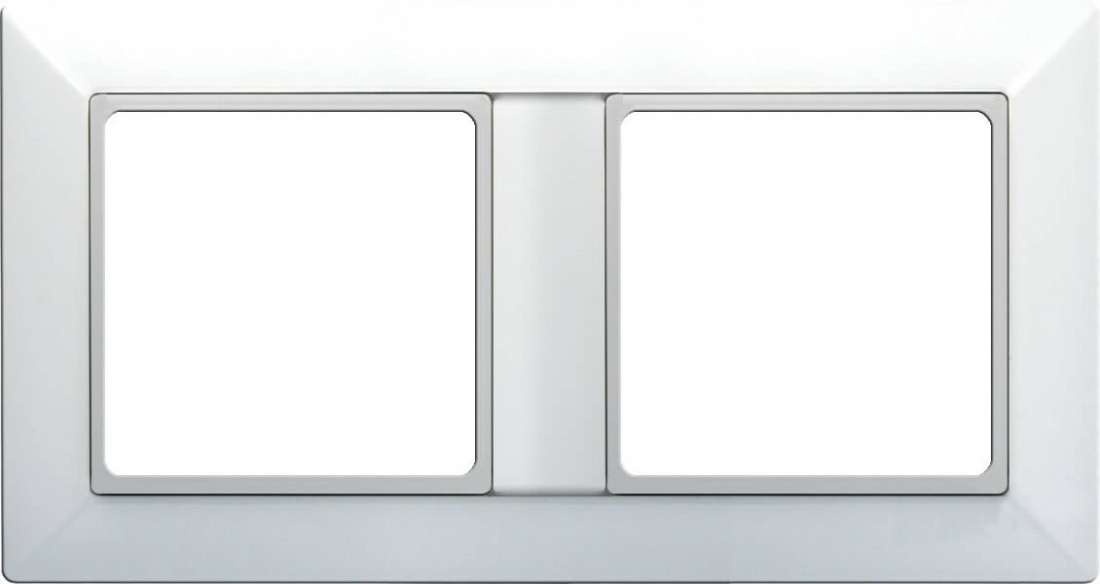 Рамка 2-ая для вертикальной и горизонтальной установки Jung ECO Profi Белый EP482WW EP482WW - магазин электротехники Electroshop