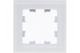 Рамка Schneider Electric AtlasDesign Nature 1 пост, матовое стекло белый ATN330101 - магазин электротехники Electroshop